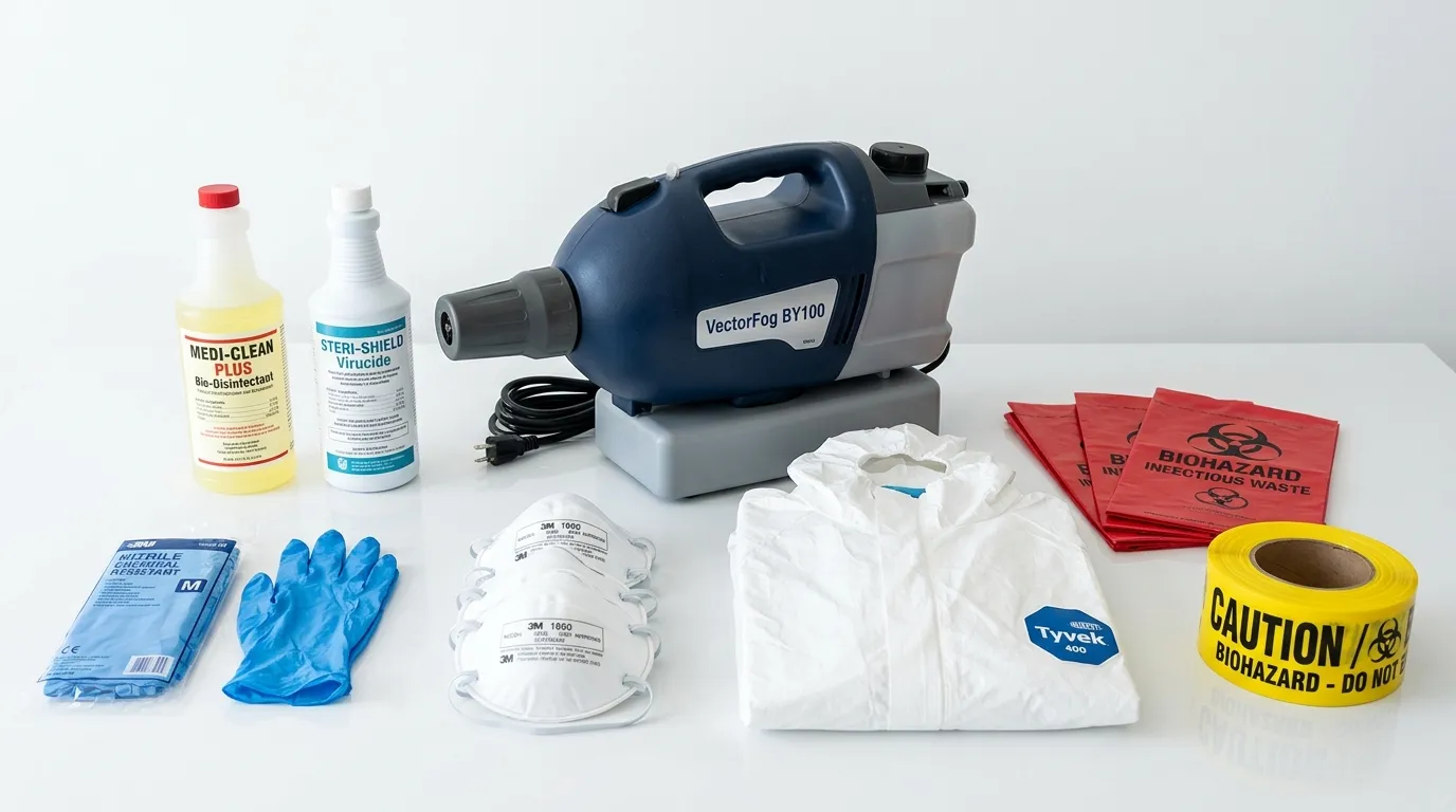 Professional biohazard remediation crew working in Gunbarrel